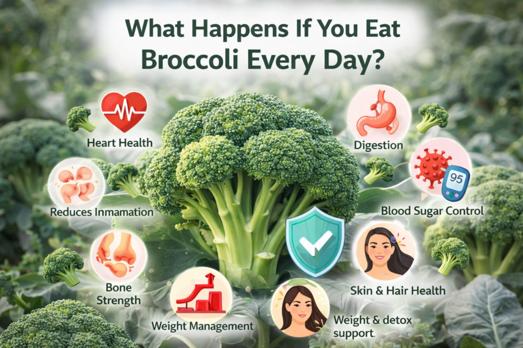 What Happens If You Eat Broccoli Every Day? 10 Benefits, Risks & Safe Amount 1 what happens if you eat broccoli every day
